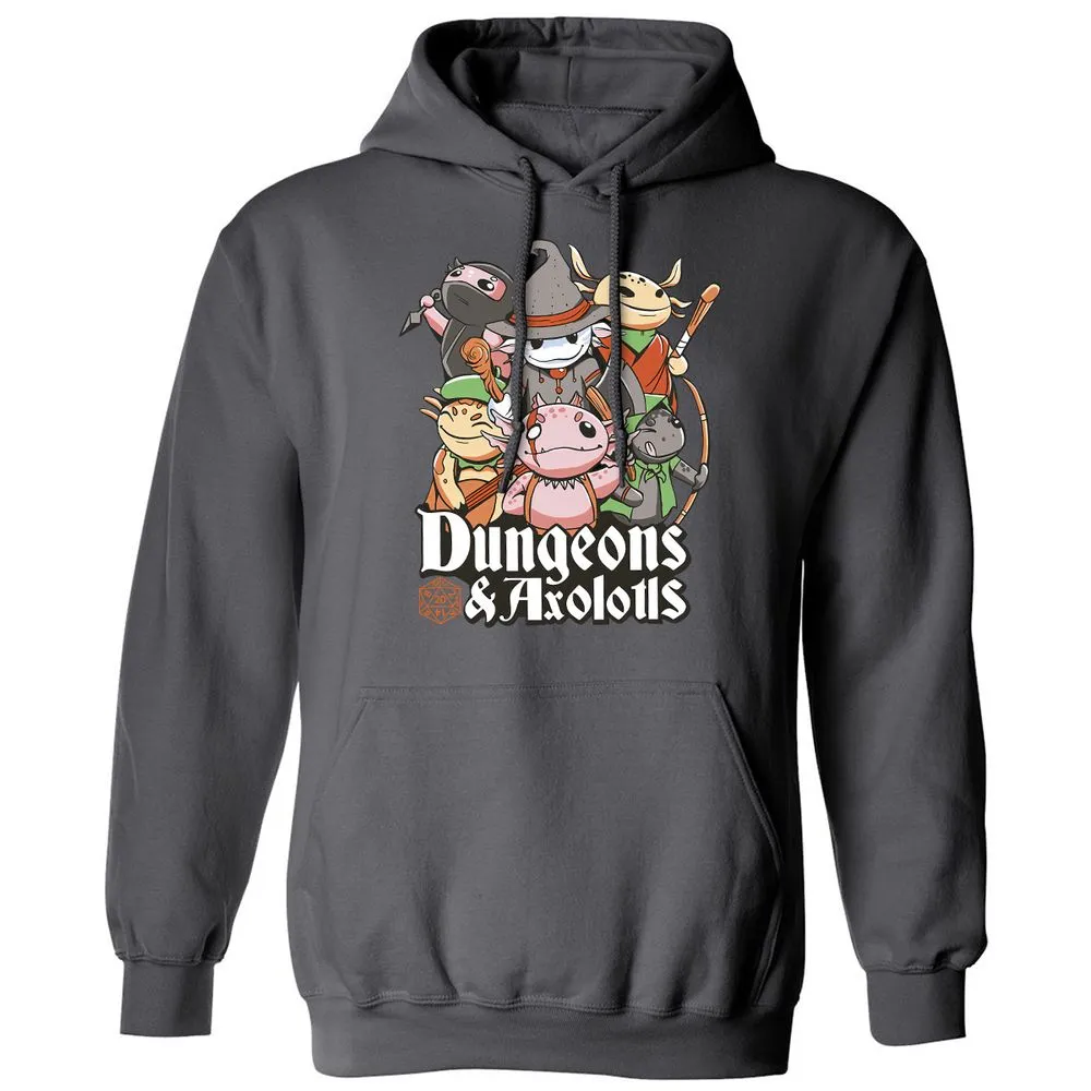Dungeons And Axolotls Classic Unisex Hoodie - Charcoal - 7