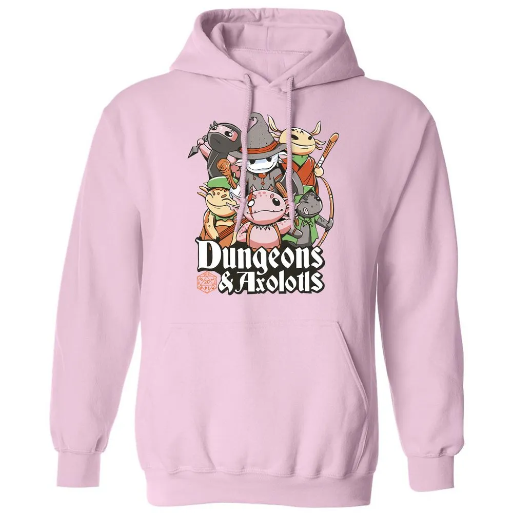 Dungeons And Axolotls Classic Unisex Hoodie - Light Pink - 3