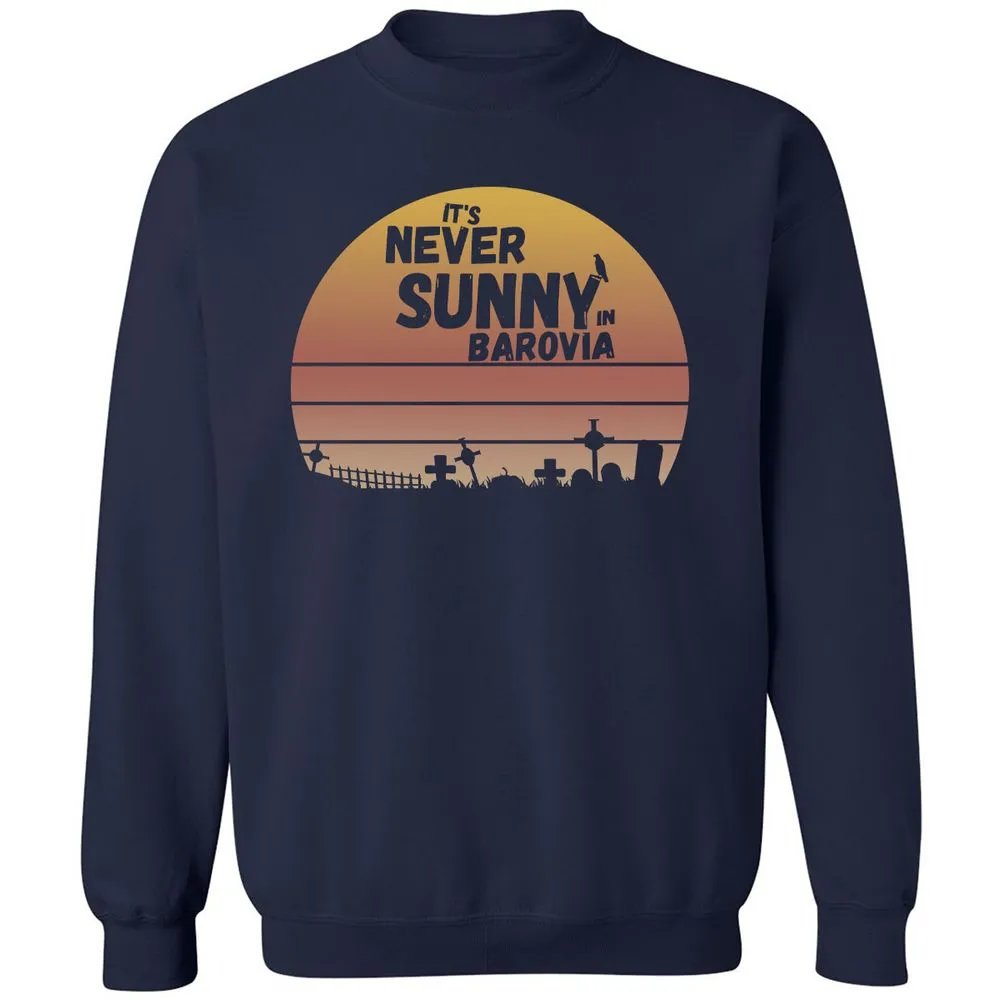 Vintage It's Never Sunny In Barovia Classic Unisex Sweatshirt - Navy - 2
