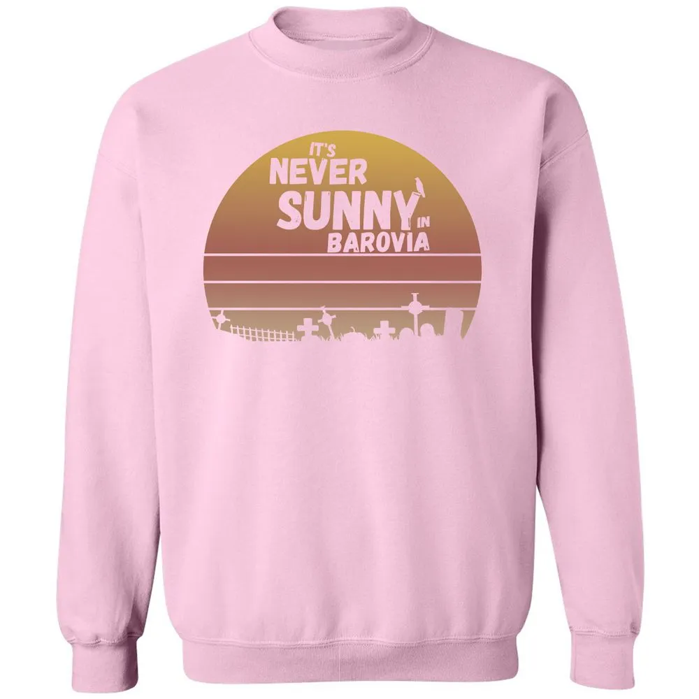 Vintage It's Never Sunny In Barovia Classic Unisex Sweatshirt - Light Pink - 3