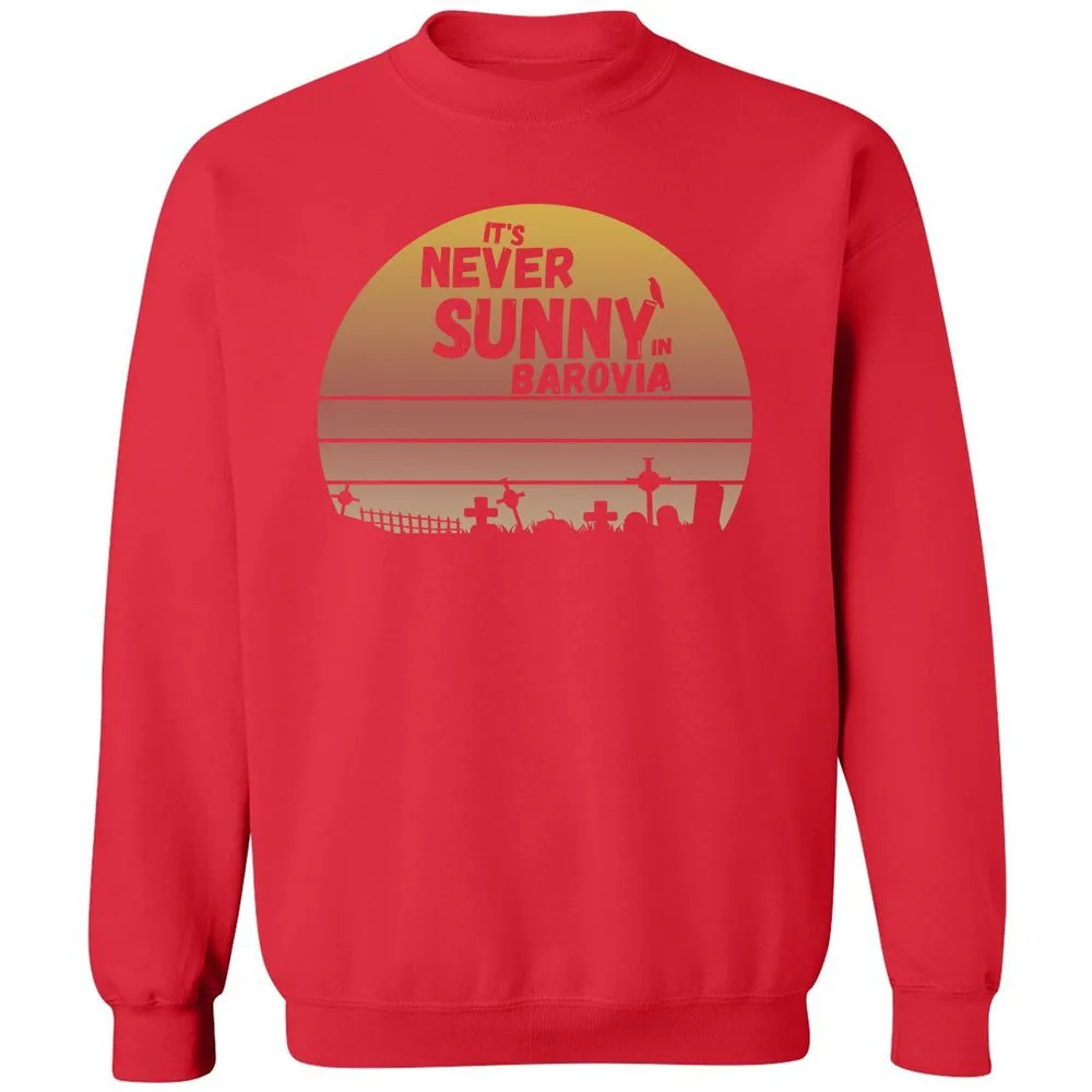 Vintage It's Never Sunny In Barovia Classic Unisex Sweatshirt - Red - 5