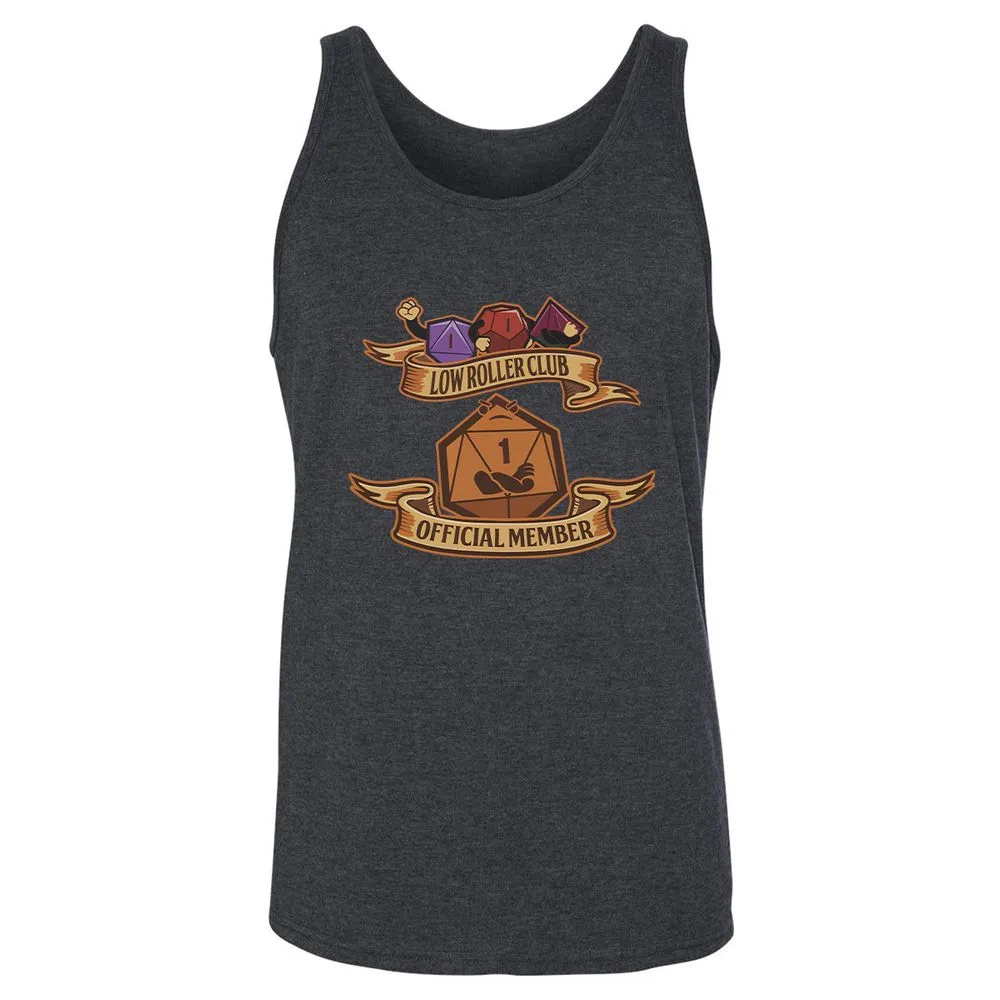 Low Roller Club Unisex Jersey Tank - Dark Grey Heather - 6