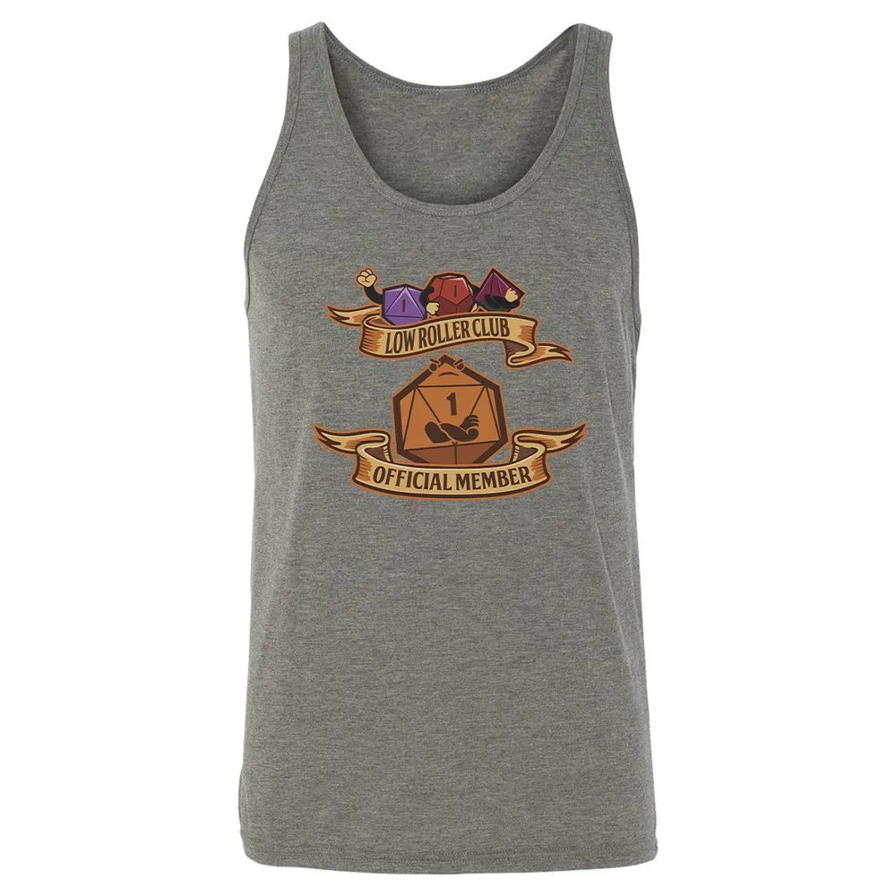 Low Roller Club Unisex Jersey Tank - Grey Triblend - 8