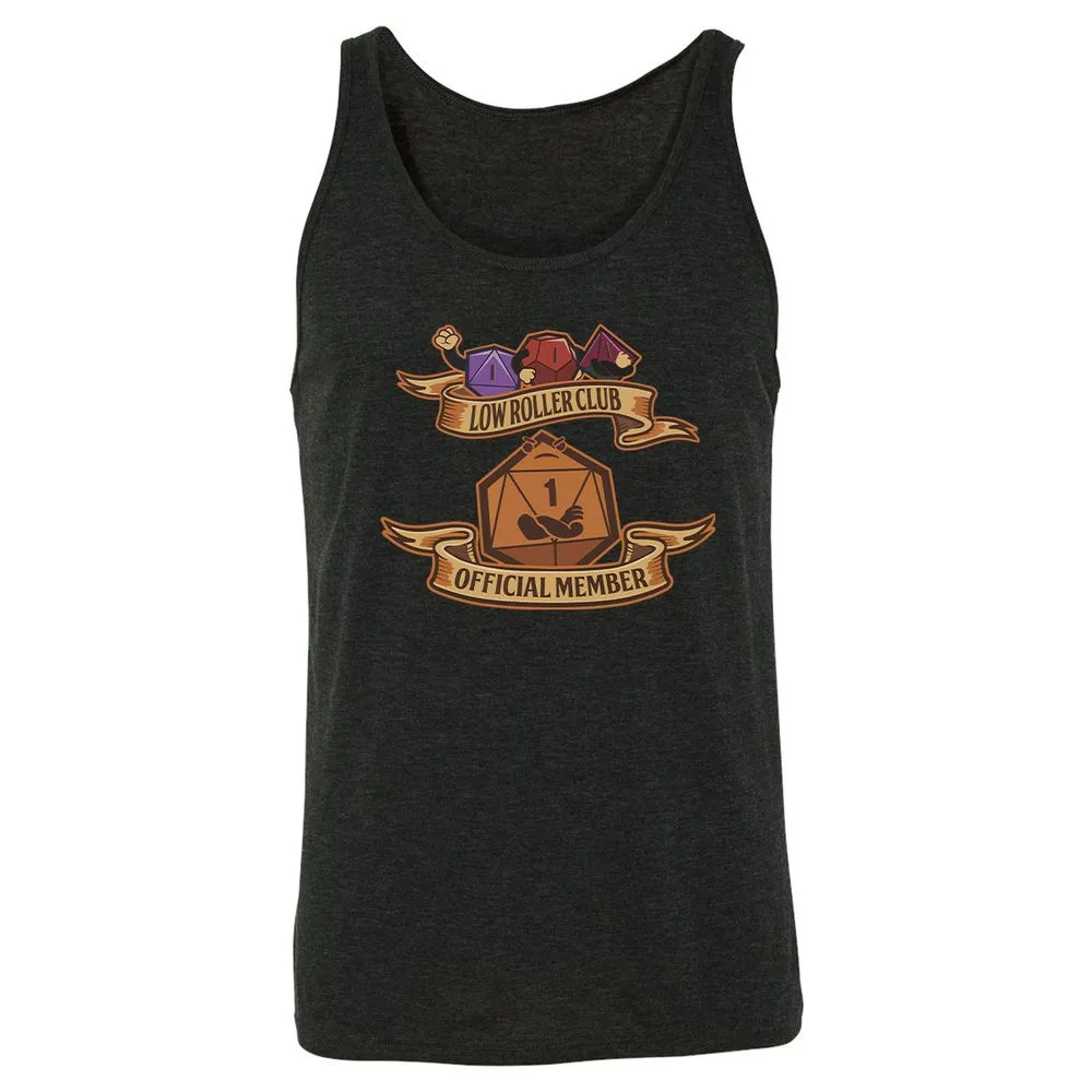 Low Roller Club Unisex Jersey Tank - Charcoal Black Triblend - 5