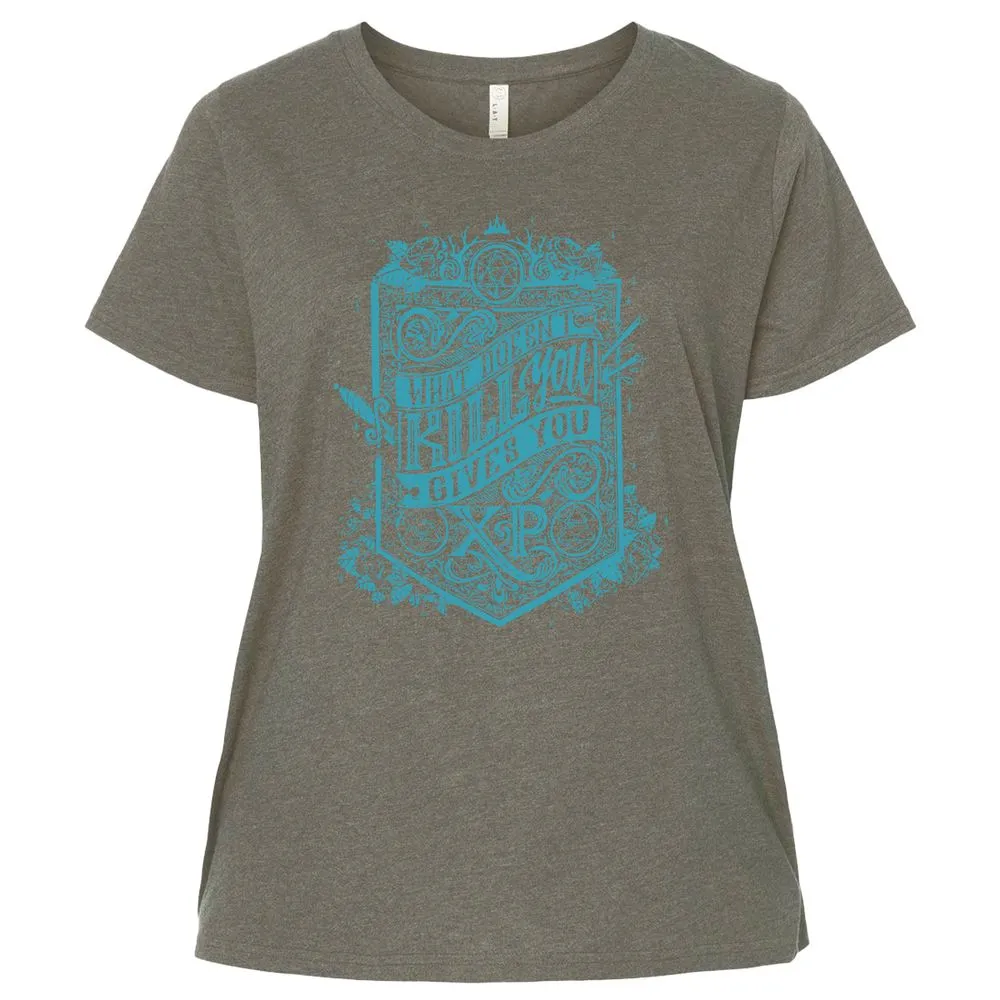 What Doesn't Kill You Gives You XP Ladies Curvy Jersey - Bamboo Blackout - 2