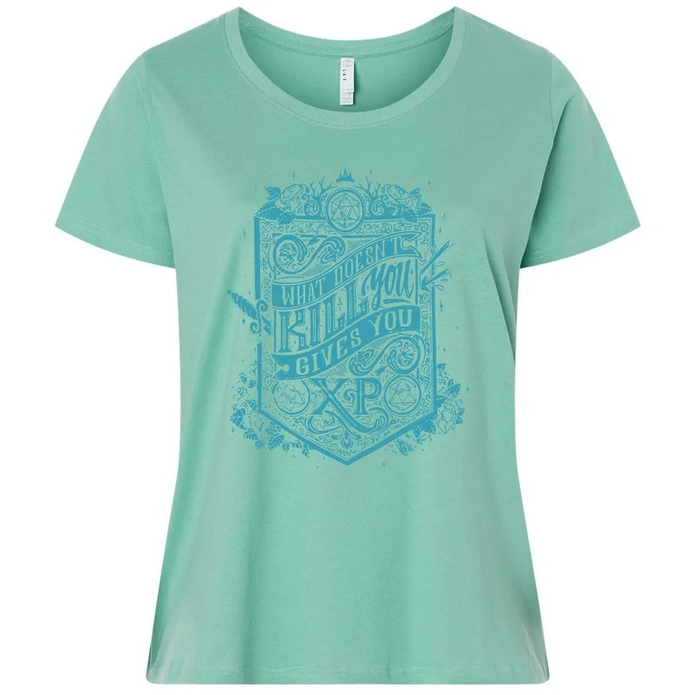 What Doesn't Kill You Gives You XP Ladies Curvy Jersey - Saltwater - 7