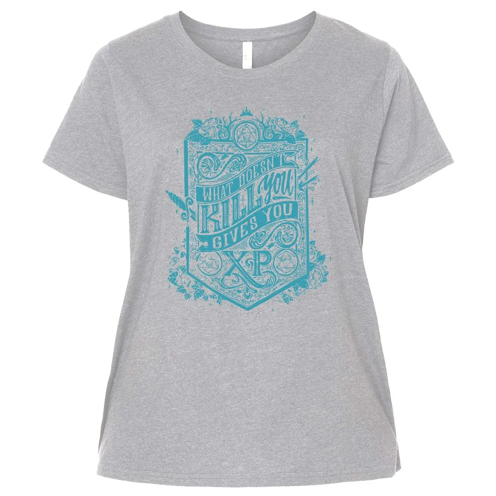 What Doesn't Kill You Gives You XP Ladies Curvy Jersey - Heather - 3