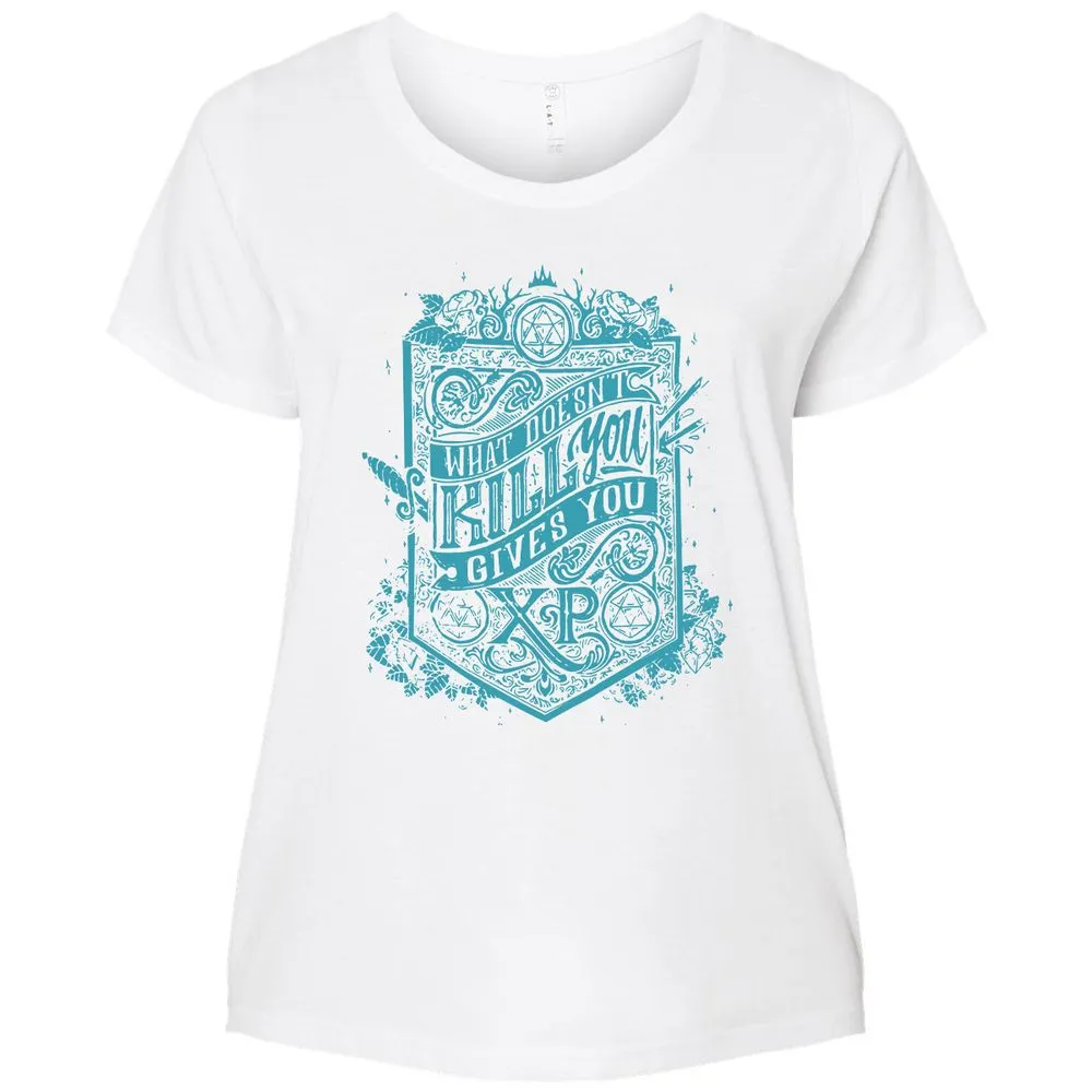 What Doesn't Kill You Gives You XP Ladies Curvy Jersey - White - 6
