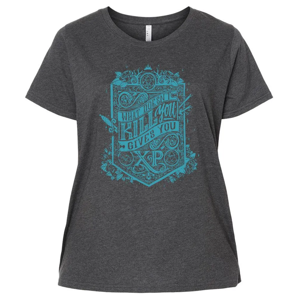 What Doesn't Kill You Gives You XP Ladies Curvy Jersey - Vintage Smoke - 4