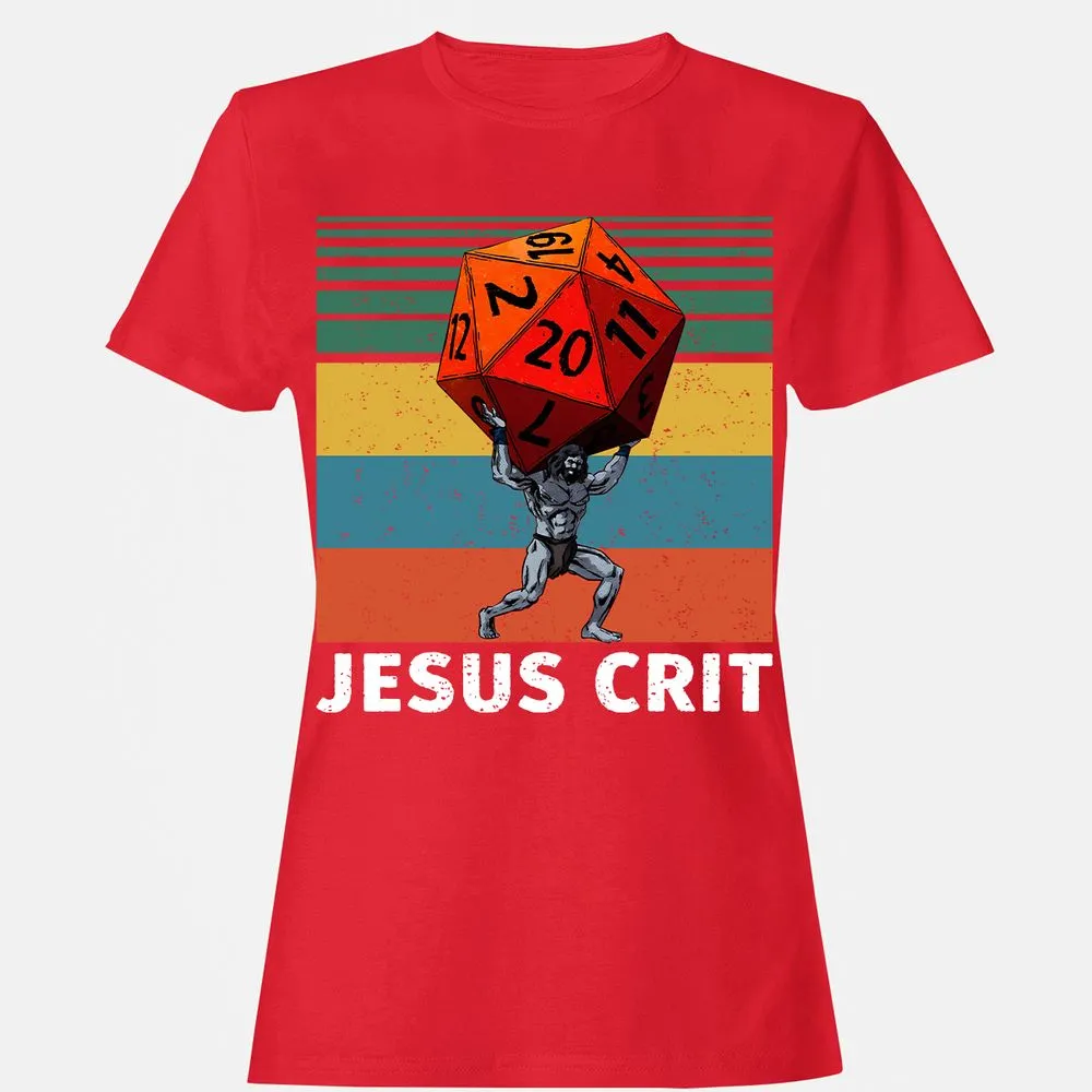 Jesus Crit Women's T-Shirt - Red - 13