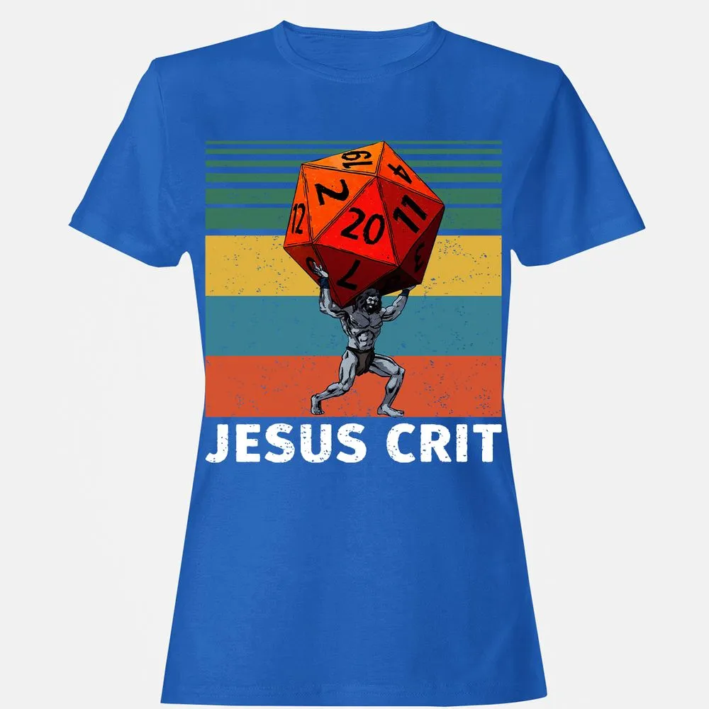 Jesus Crit Women's T-Shirt - Royal - 14