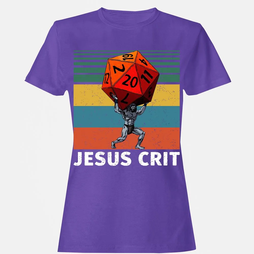 Jesus Crit Women's T-Shirt - Purple - 12