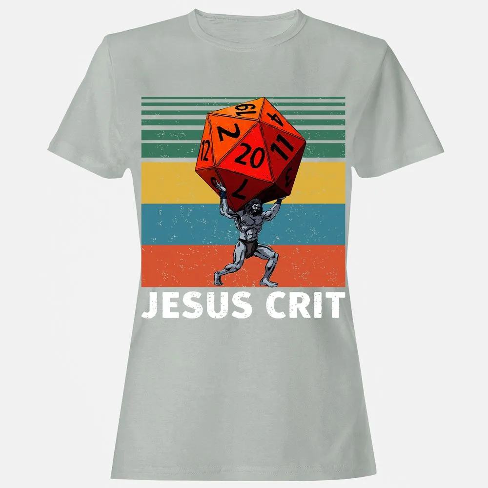 Jesus Crit Women's T-Shirt - Ash - 2