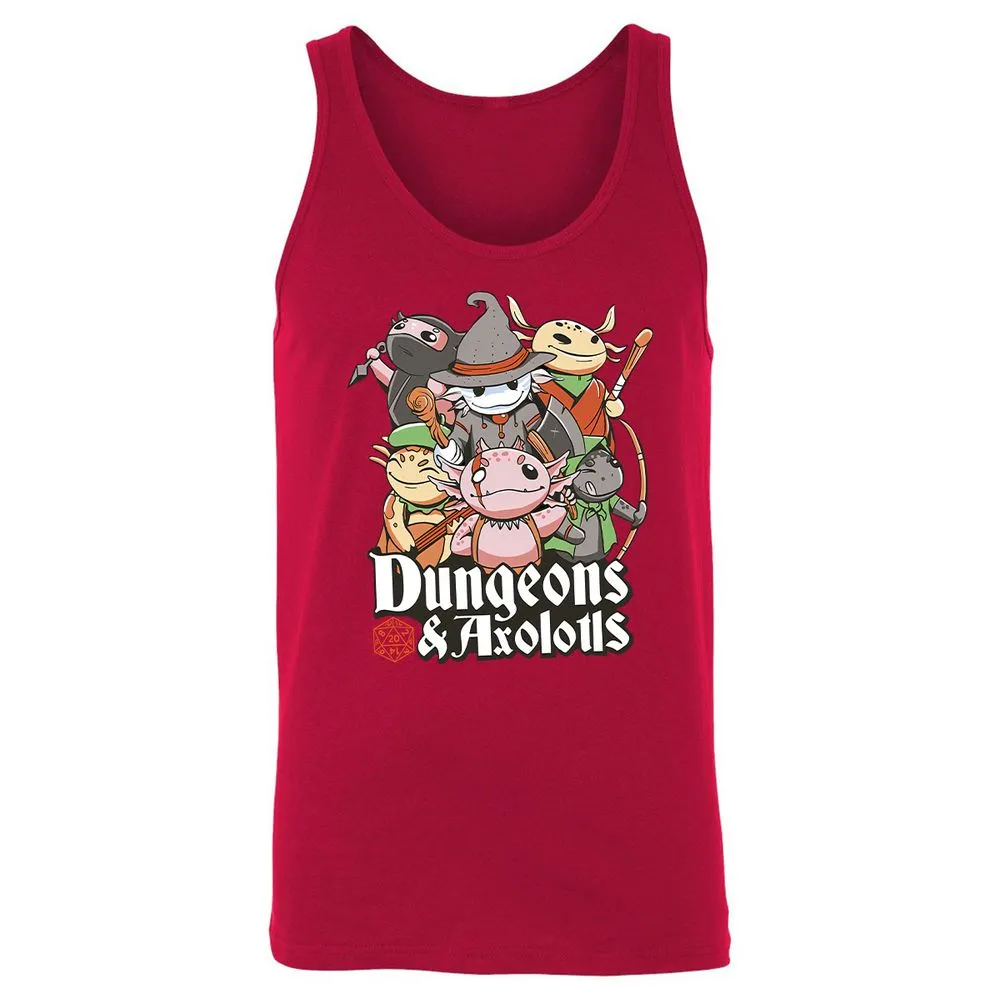 Dungeons And Axolotls Unisex Jersey Tank - Red - 11