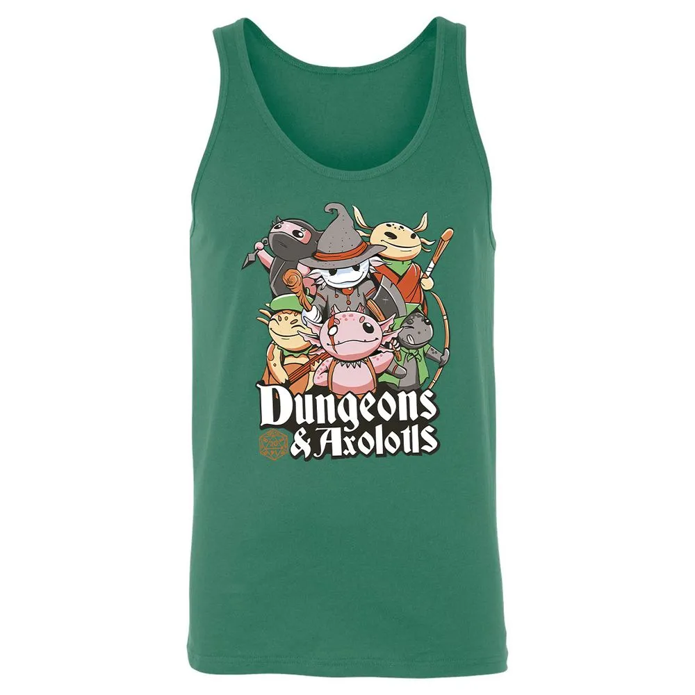 Dungeons And Axolotls Unisex Jersey Tank - Kelly - 9