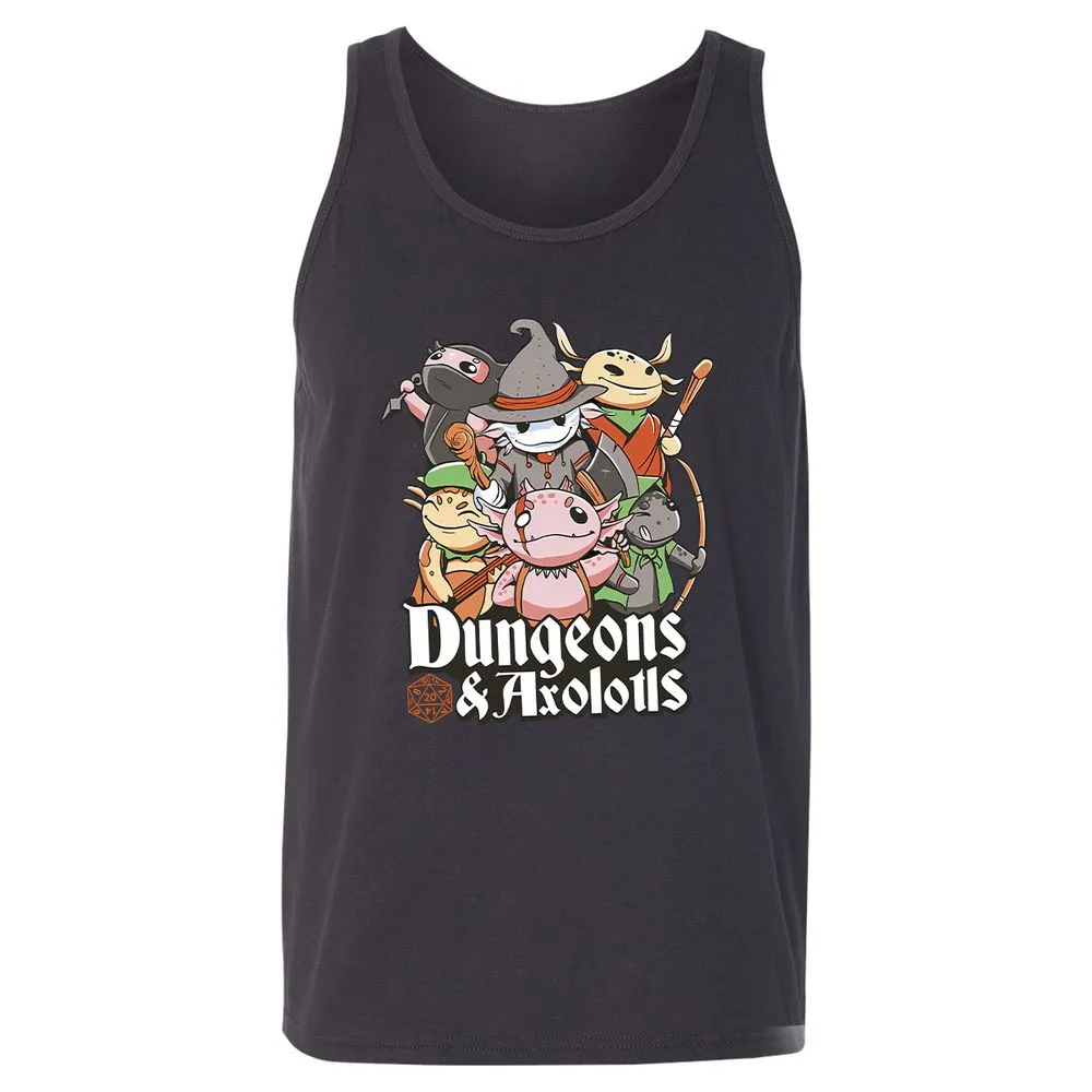 Dungeons And Axolotls Unisex Jersey Tank - Dark Grey - 7