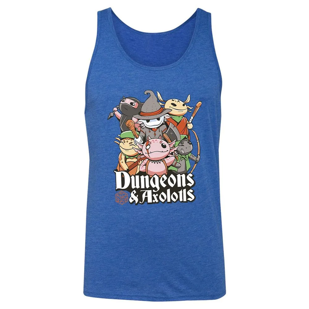 Dungeons And Axolotls Unisex Jersey Tank - True Royal Triblend - 12