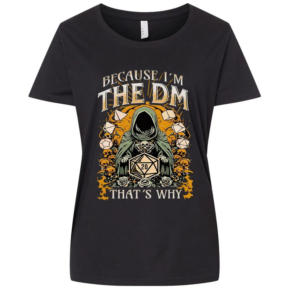 Because I'm DM That's Why Ladies Curvy Jersey - Blended Black - 1