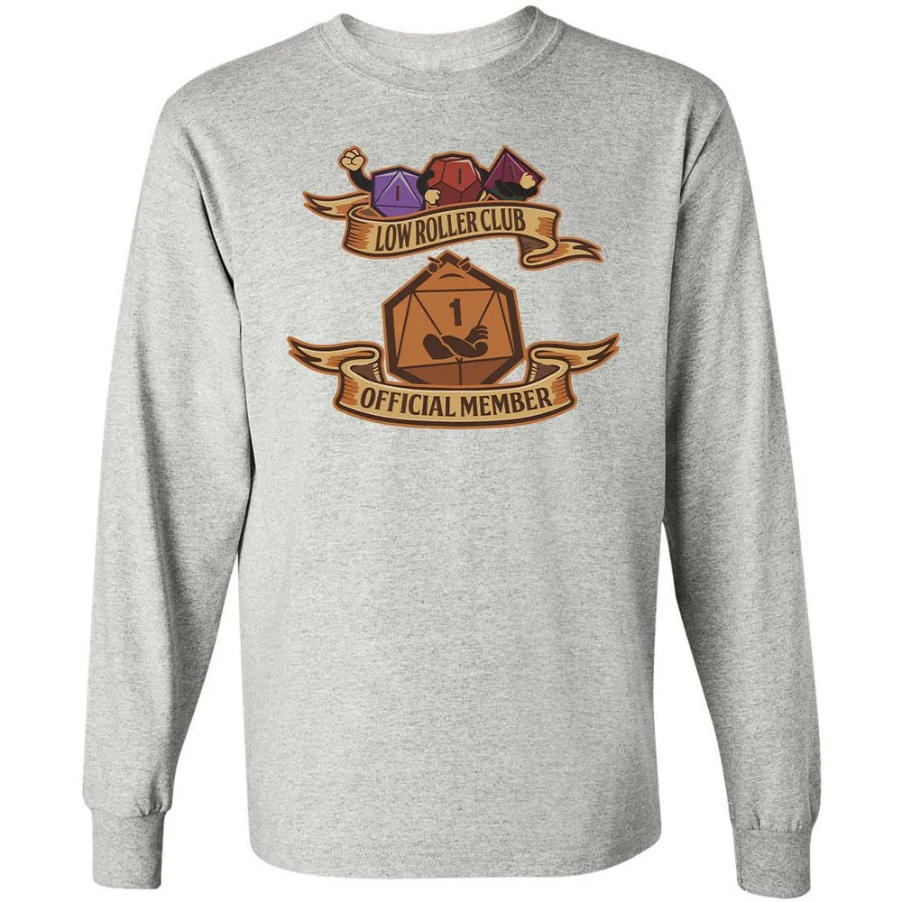 Low Roller Club Long Sleeve T-Shirt - Ash - 7