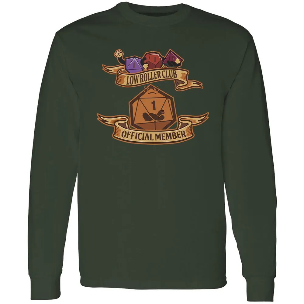 Low Roller Club Long Sleeve T-Shirt - Forest Green - 4