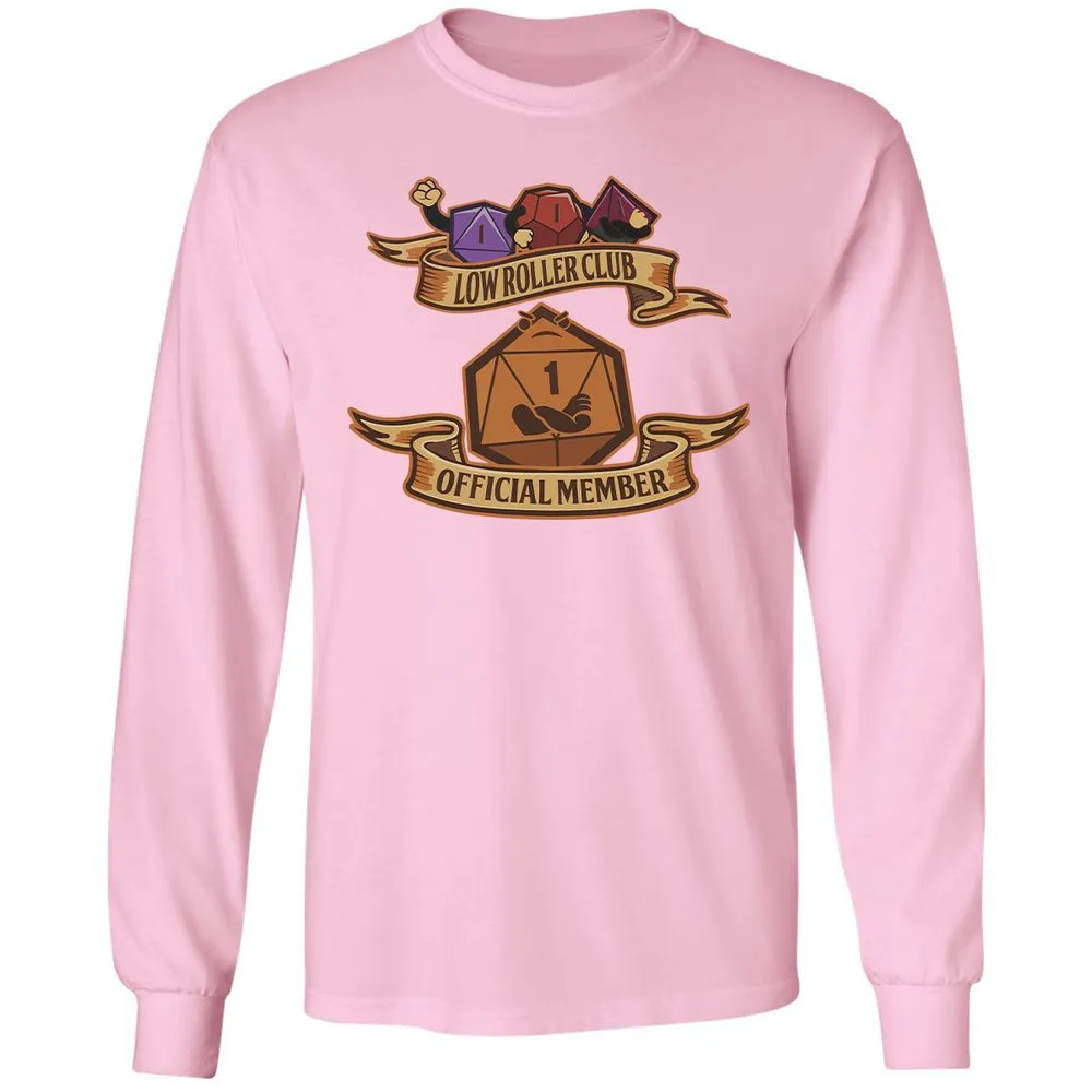 Low Roller Club Long Sleeve T-Shirt - Light Pink - 3