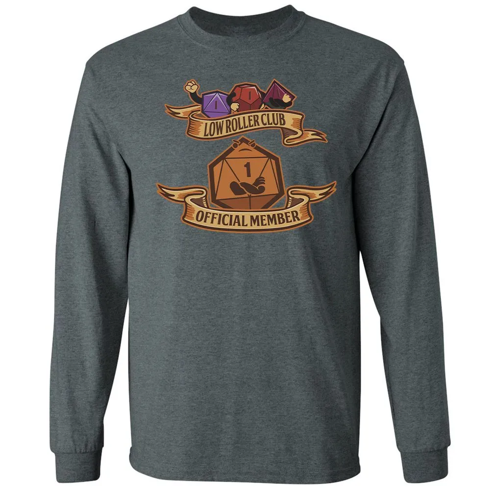 Low Roller Club Long Sleeve T-Shirt - Dark Heather - 15