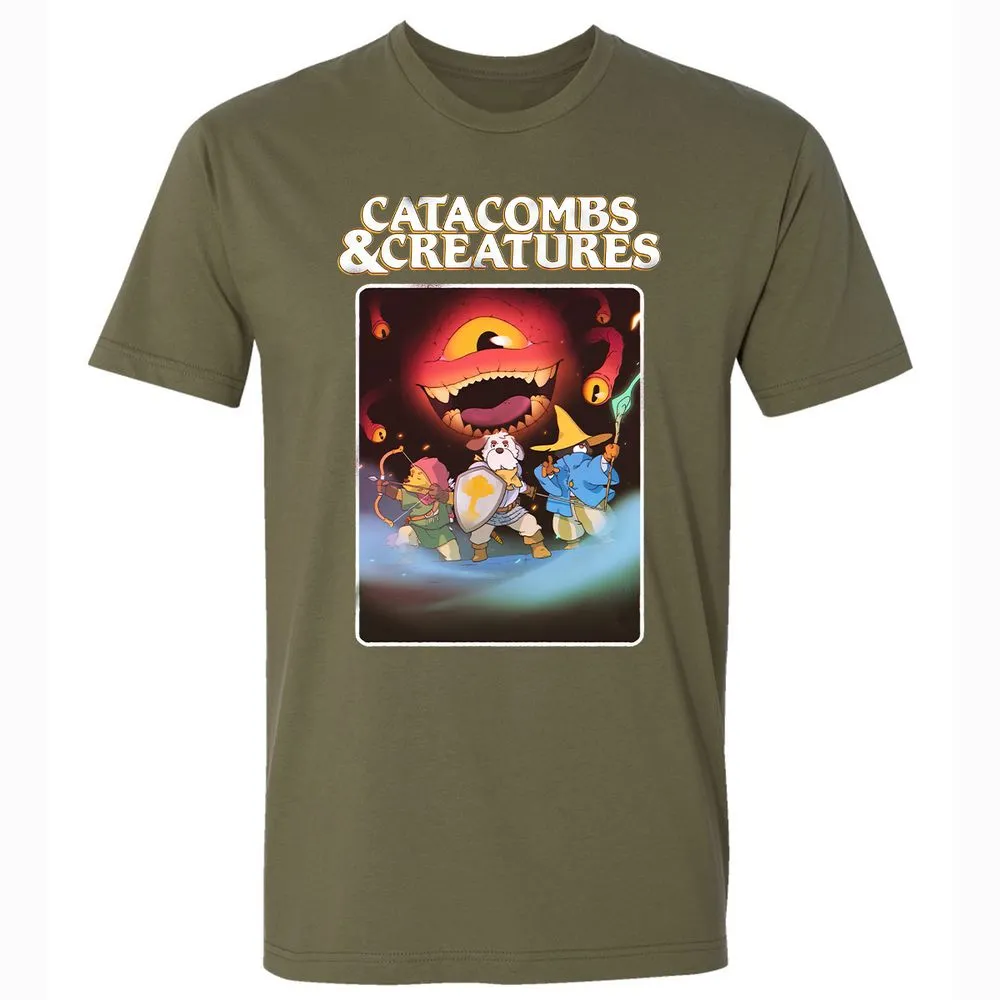 Catacombs & Creatures Premium Unisex T-Shirt - Military Green - 5