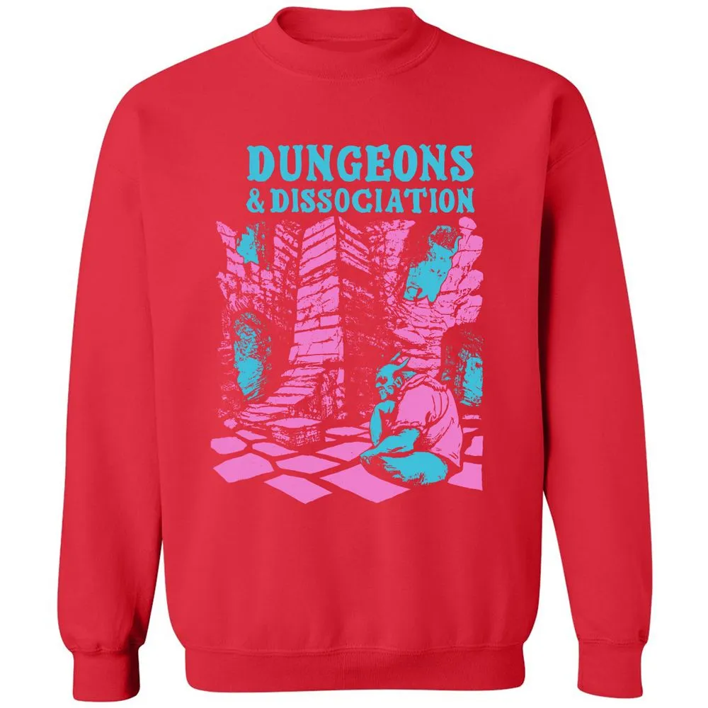 Dungeons And Dissociation Classic Unisex Sweatshirt - Red - 5