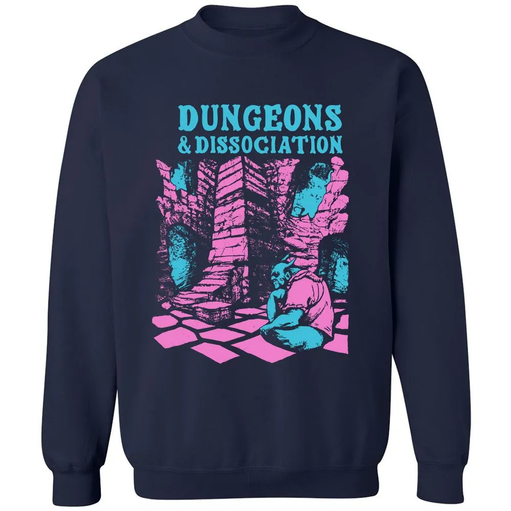 Dungeons And Dissociation Classic Unisex Sweatshirt - Navy - 2