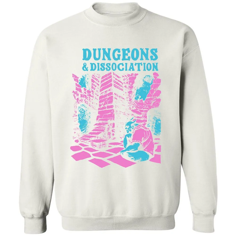 Dungeons And Dissociation Classic Unisex Sweatshirt - White - 12