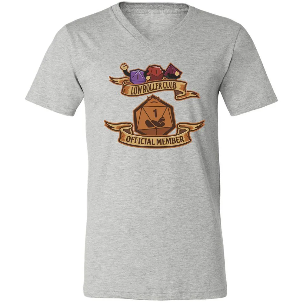 Low Roller Club Unisex V-Neck T-Shirt - Athletic Heather - 7