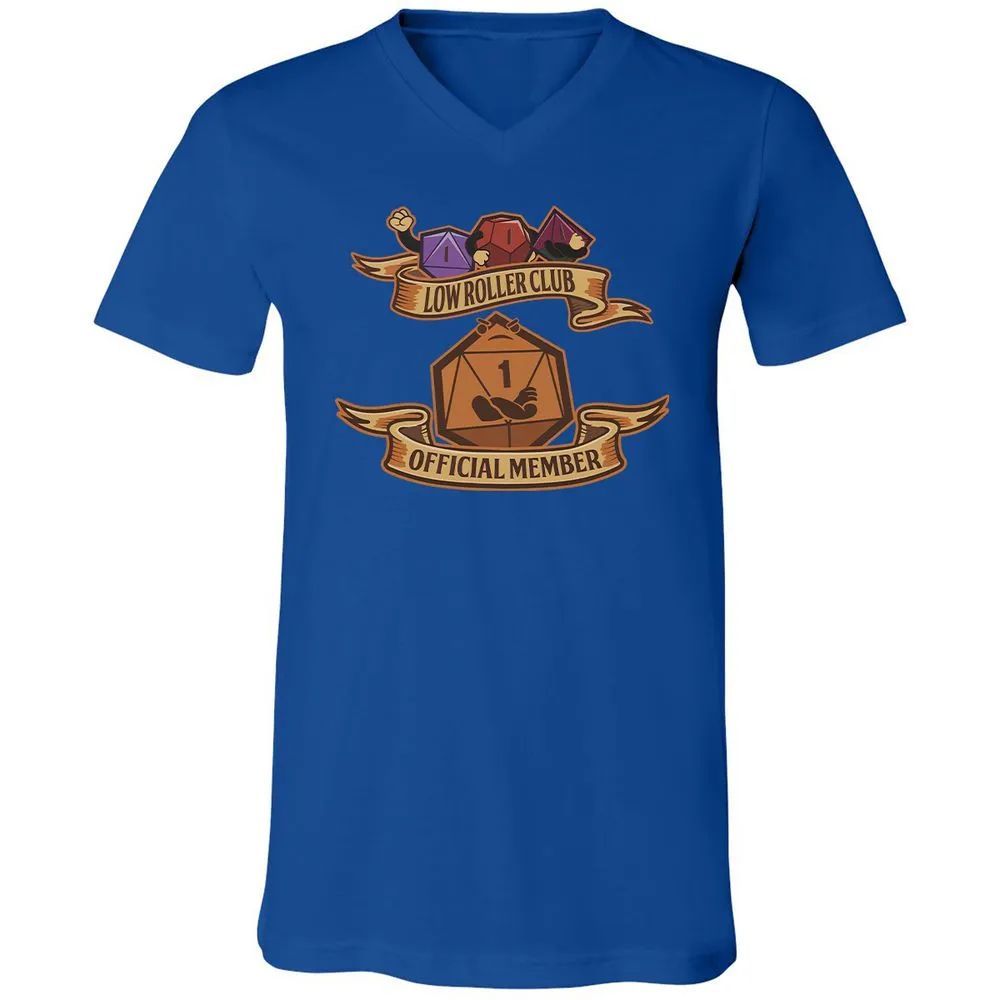 Low Roller Club Unisex V-Neck T-Shirt - True Royal - 4