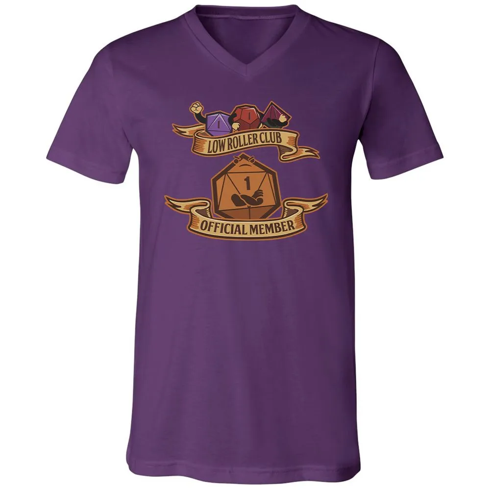 Low Roller Club Unisex V-Neck T-Shirt - Team Purple - 9