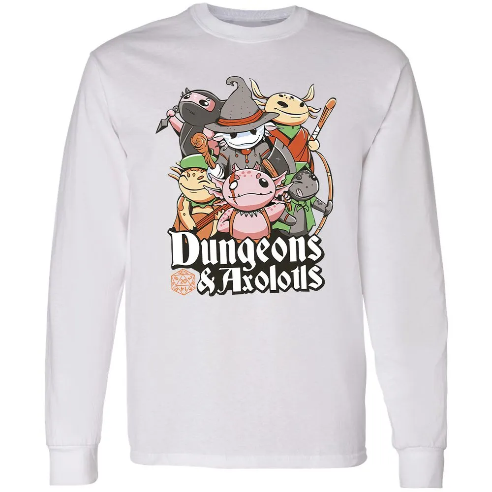 Dungeons And Axolotls Long Sleeve T-Shirt - White - 5