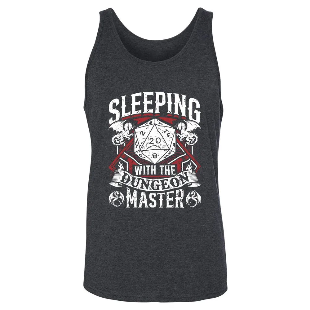 Sleeping With The DM Unisex Jersey Tank - Dark Grey Heather - 6