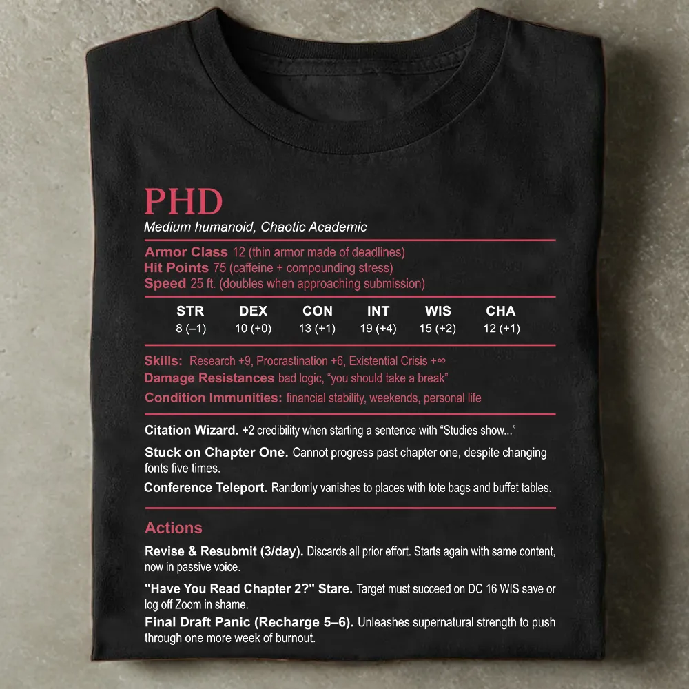 PhD Stats Classic Unisex T-Shirt - 1