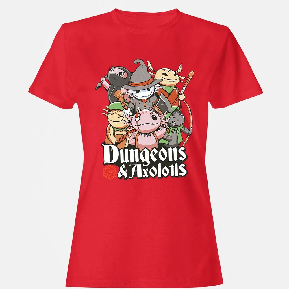 Dungeons And Axolotls Women's T-Shirt - Red - 13
