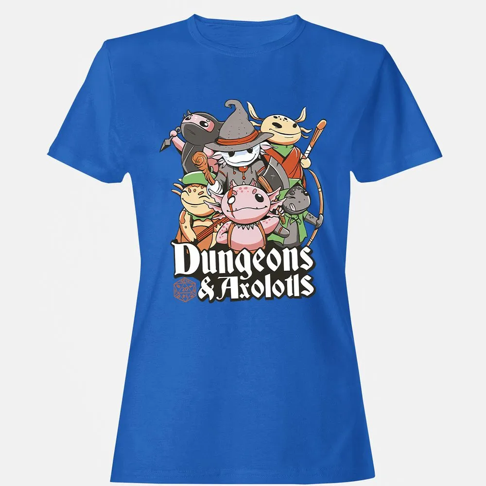Dungeons And Axolotls Women's T-Shirt - Royal - 14