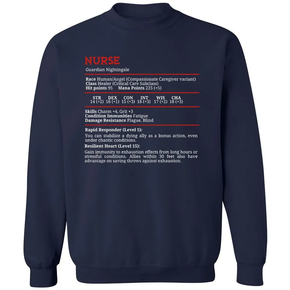 Nurse Stats Classic Unisex Sweatshirt - Navy - 2