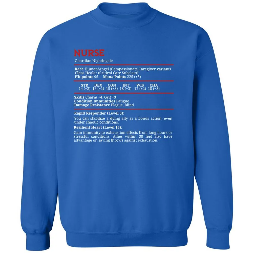 Nurse Stats Classic Unisex Sweatshirt - Royal - 9