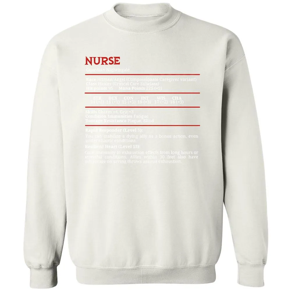 Nurse Stats Classic Unisex Sweatshirt - White - 12