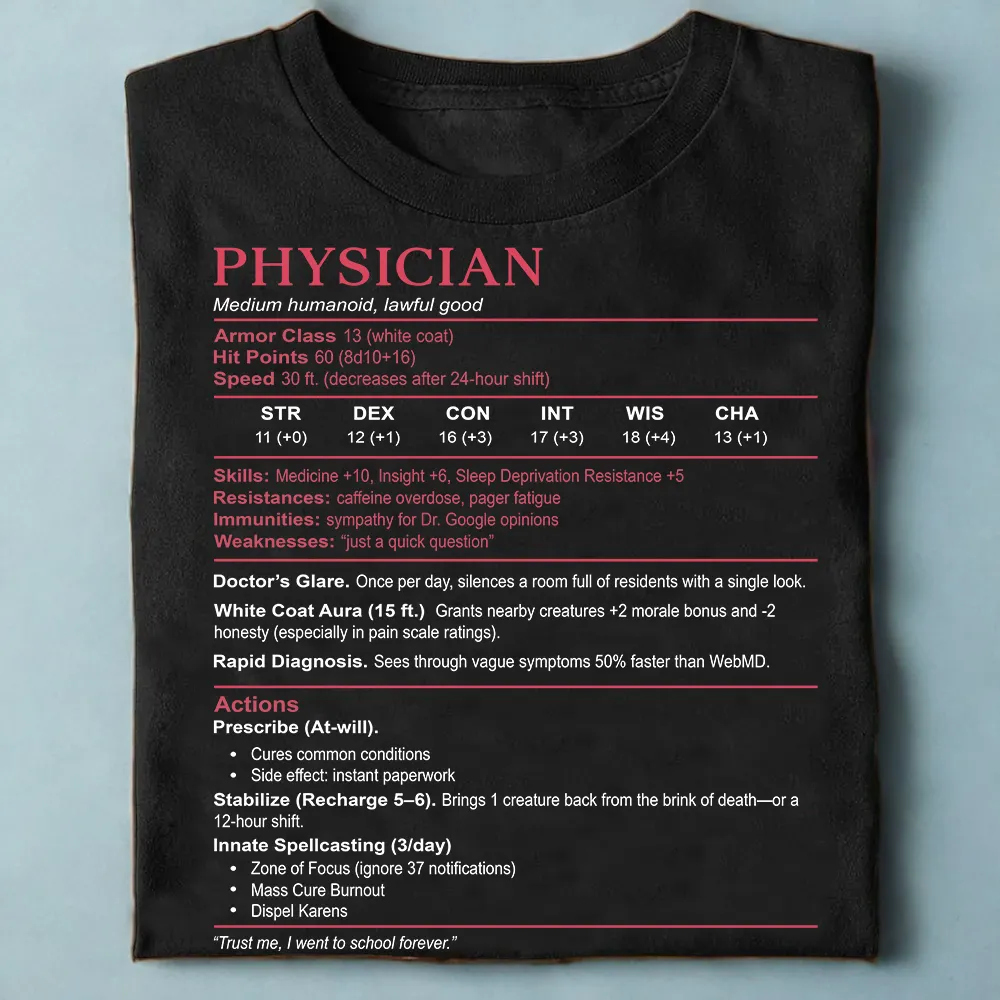 Physician Stats Classic Unisex T-Shirt - 1