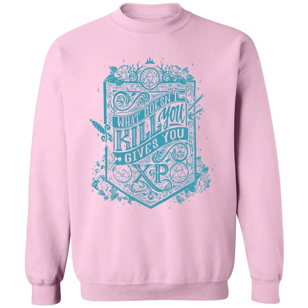 What Doesn't Kill You Gives You XP Classic Unisex Sweatshirt - Light Pink - 3