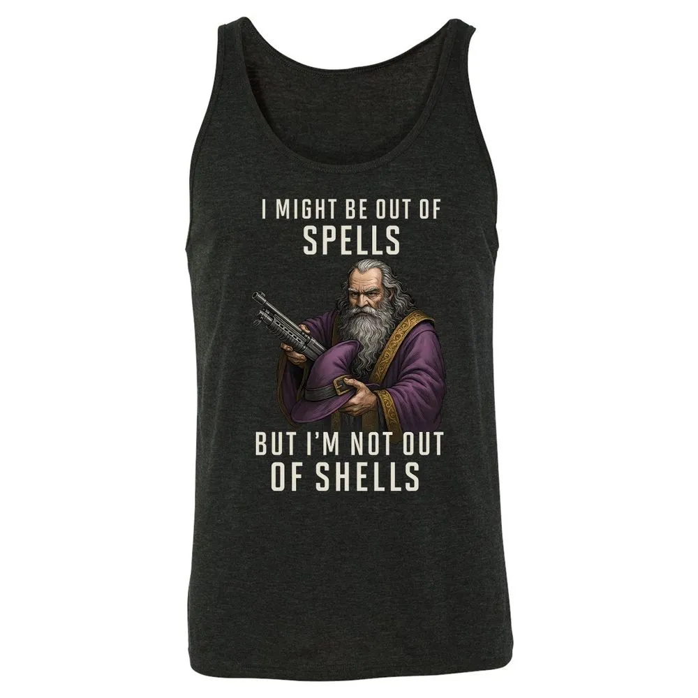 Not Out Of Shells Unisex Jersey Tank - Charcoal Black Triblend - 5