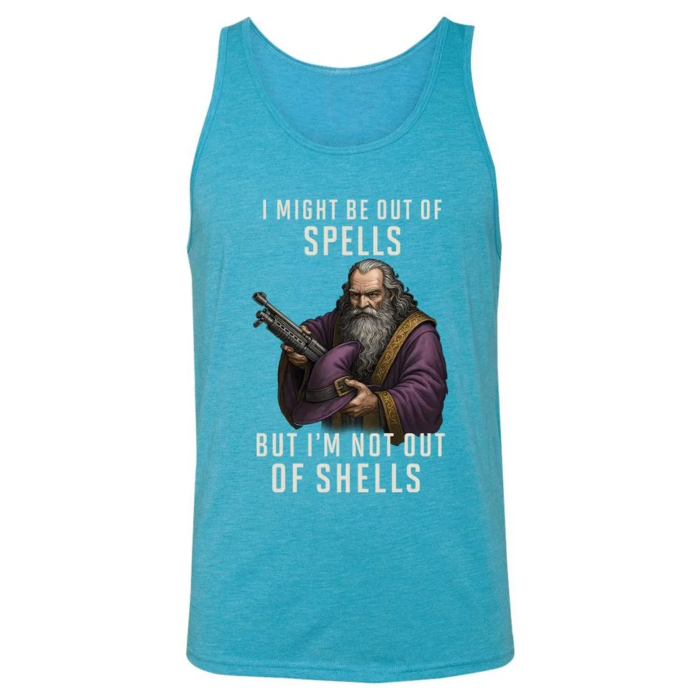 Not Out Of Shells Unisex Jersey Tank - Aqua Triblend - 3