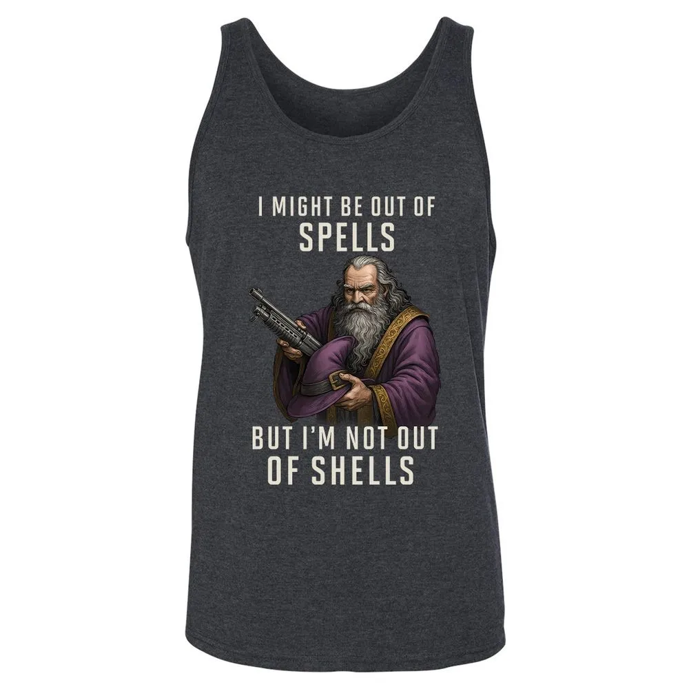 Not Out Of Shells Unisex Jersey Tank - Dark Grey Heather - 6