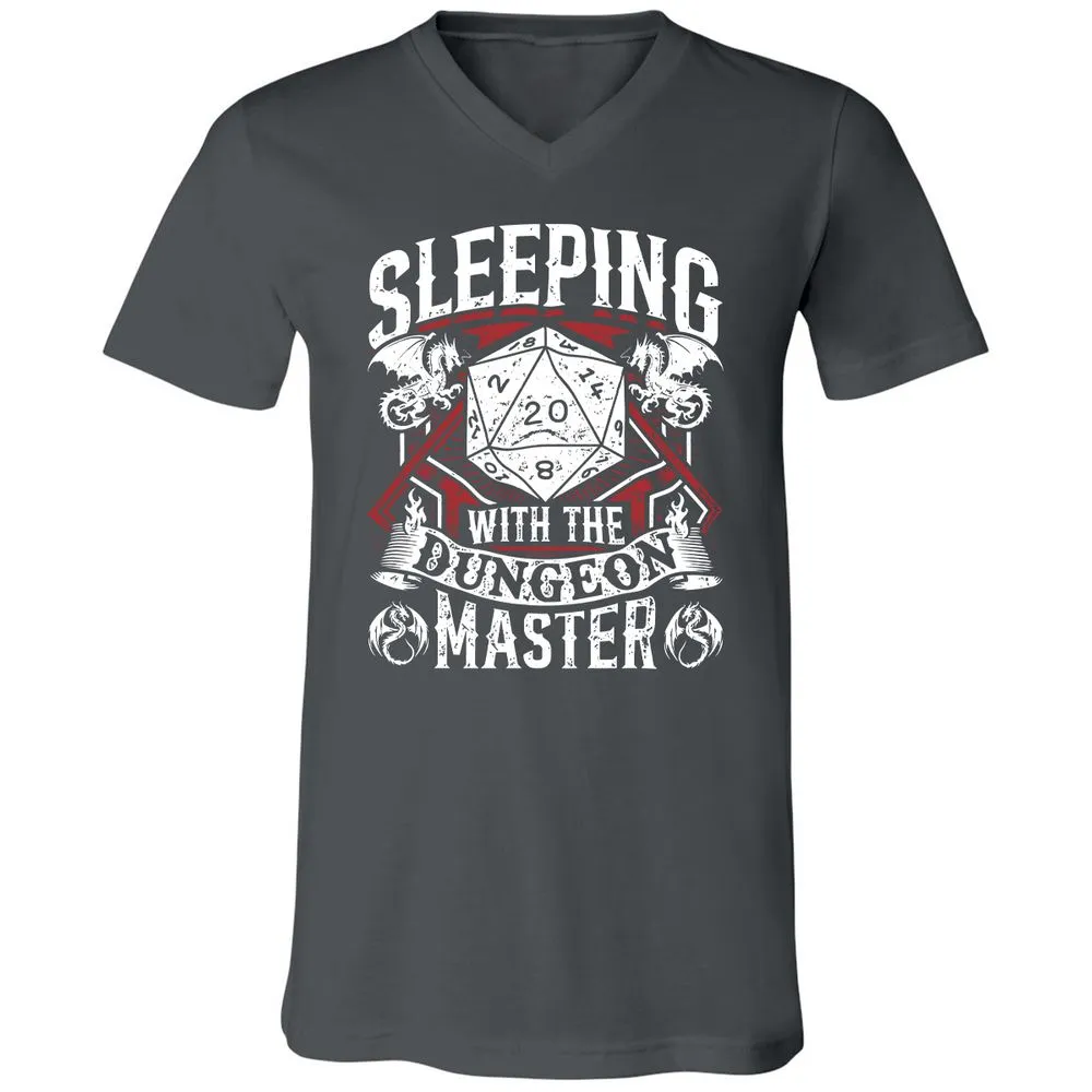 Sleeping With The DM Unisex V-Neck T-Shirt - Asphalt - 12