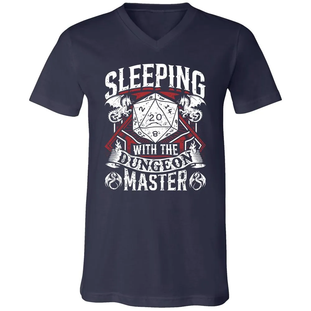 Sleeping With The DM Unisex V-Neck T-Shirt - Navy - 2