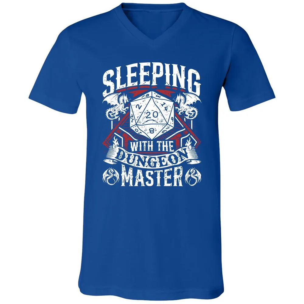 Sleeping With The DM Unisex V-Neck T-Shirt - True Royal - 4