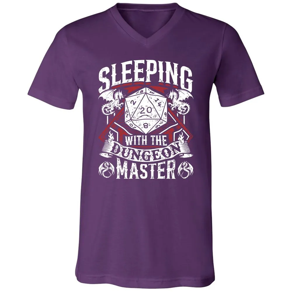 Sleeping With The DM Unisex V-Neck T-Shirt - Team Purple - 9
